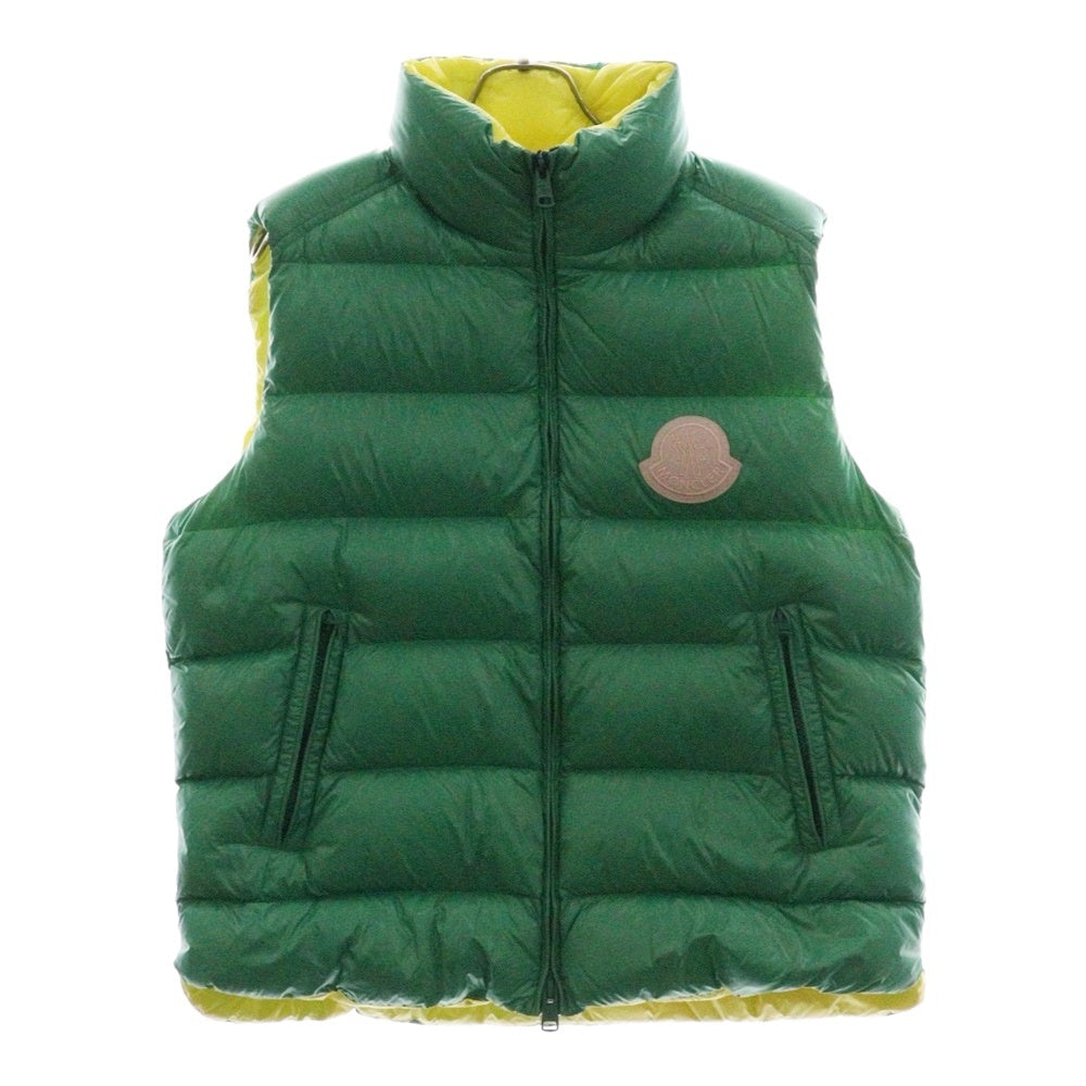 MONCLER(モンクレール) 24SS PARKE GILET パテッド ジップアップダウンベスト ジレ グリーン J10911A00079
