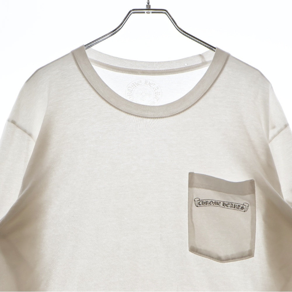 CHROME HEARTS(クロムハーツ) L/S Tee アームロゴ プリント長袖Tシャツ カットソー ホワイト