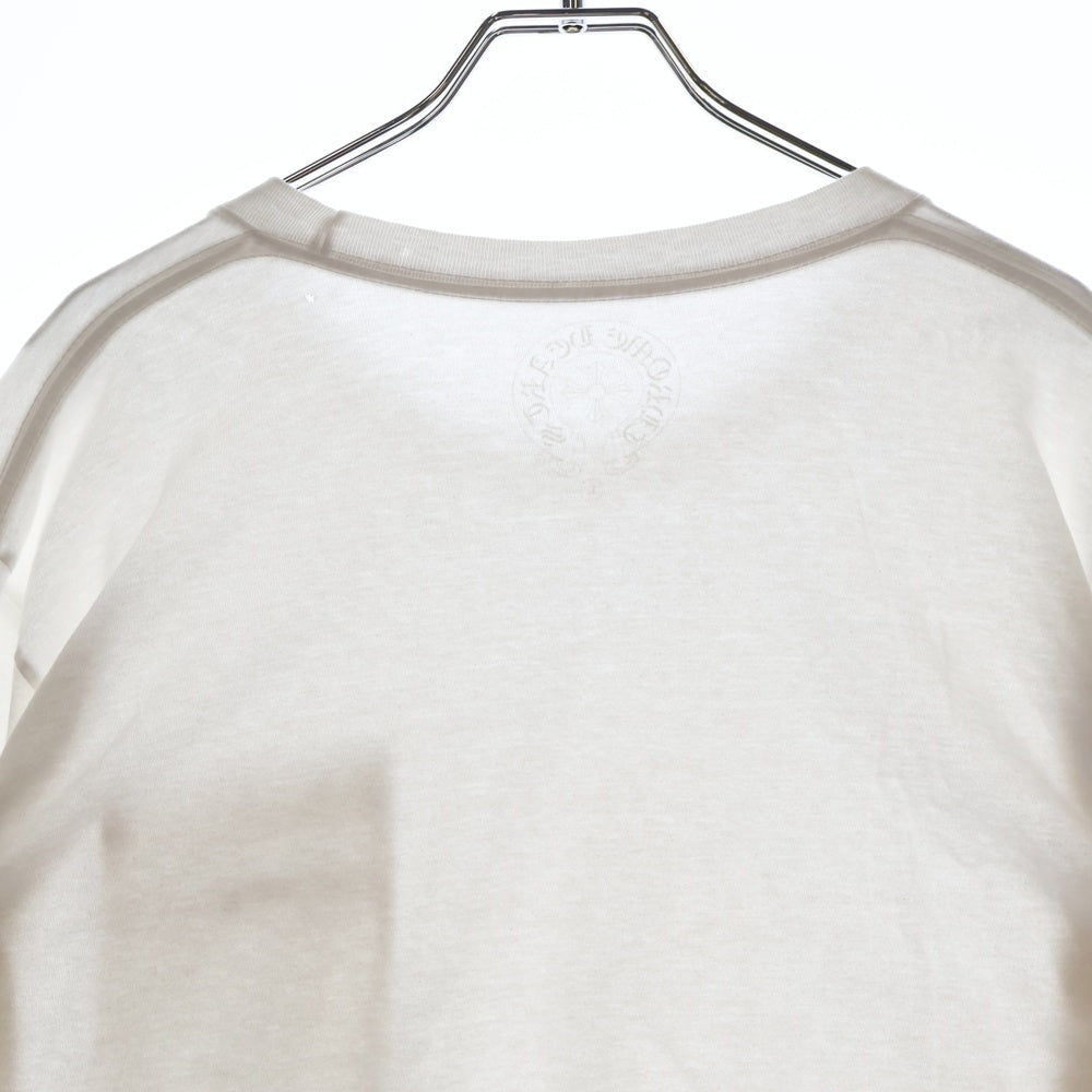 CHROME HEARTS(クロムハーツ) L/S Tee アームロゴ プリント長袖Tシャツ カットソー ホワイト