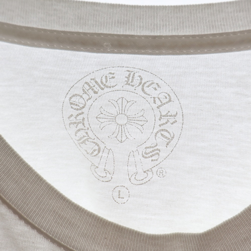 CHROME HEARTS(クロムハーツ) L/S Tee アームロゴ プリント長袖Tシャツ カットソー ホワイト