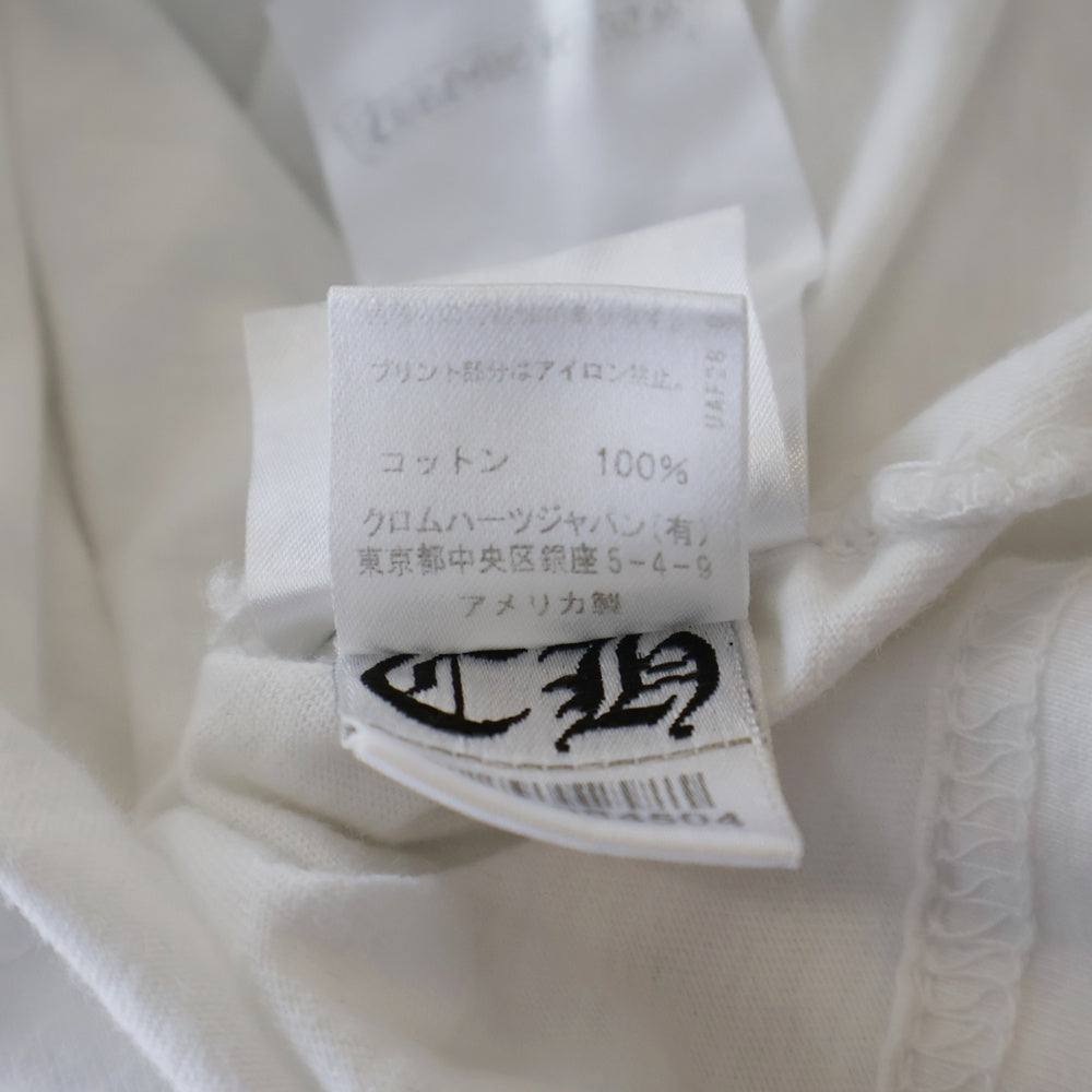 CHROME HEARTS(クロムハーツ) L/S Tee アームロゴ プリント長袖Tシャツ カットソー ホワイト
