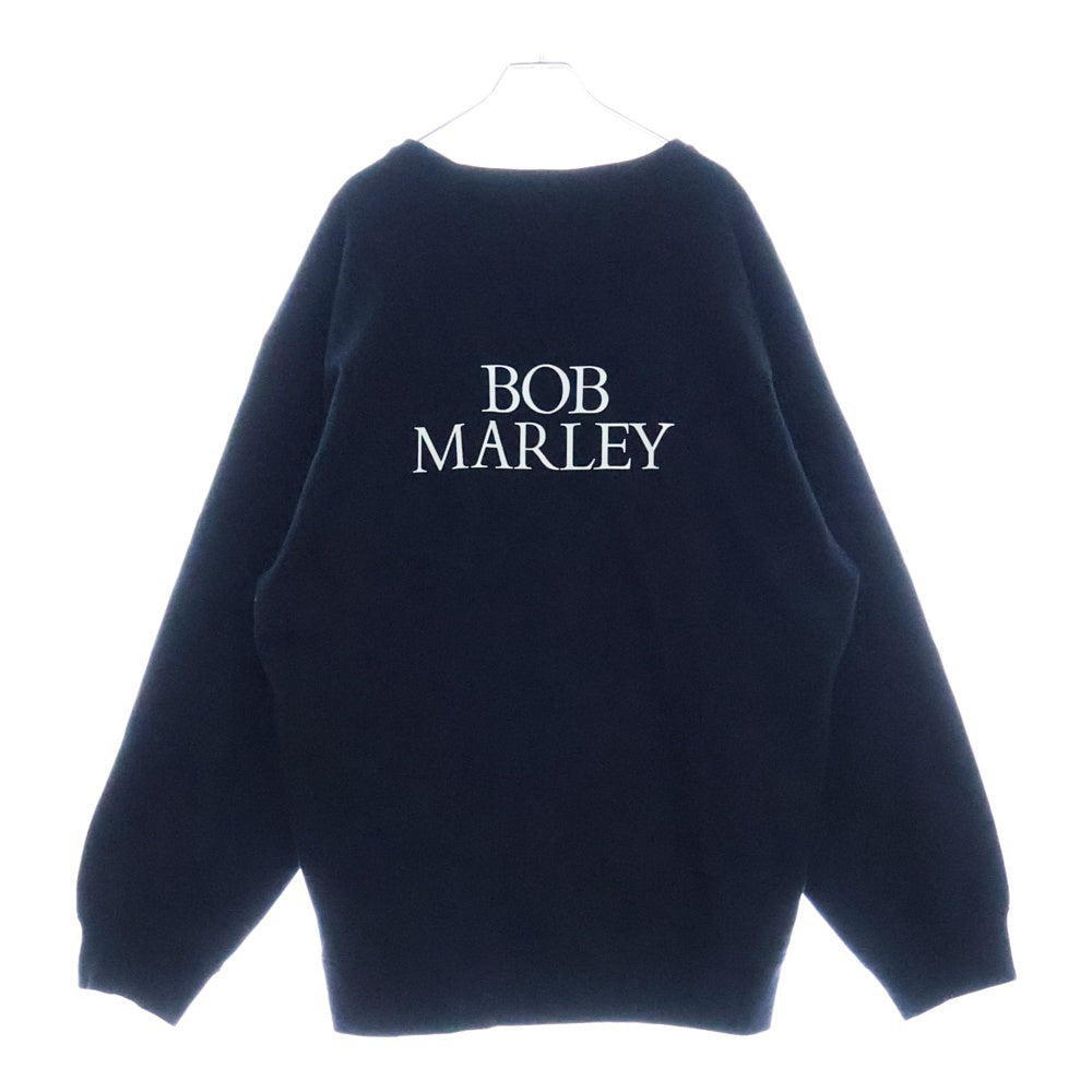 WACKO MARIA(ワコマリア) 21AW ×BOB MARLEY HEAVY WEIGHT CREW NECK SWEAT SHIRT ボブマーリー ヘビーウェイト クルーネック スウェットシャツ トレーナー ブラック