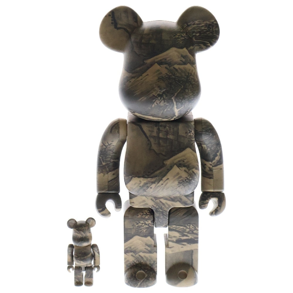 MEDICOM TOY(メディコムトイ) BE@RBRICK 雪舟 国宝 「秋冬山水図(冬景図)」100%&400% ベアブリック フィギュア 人形 ブラウン