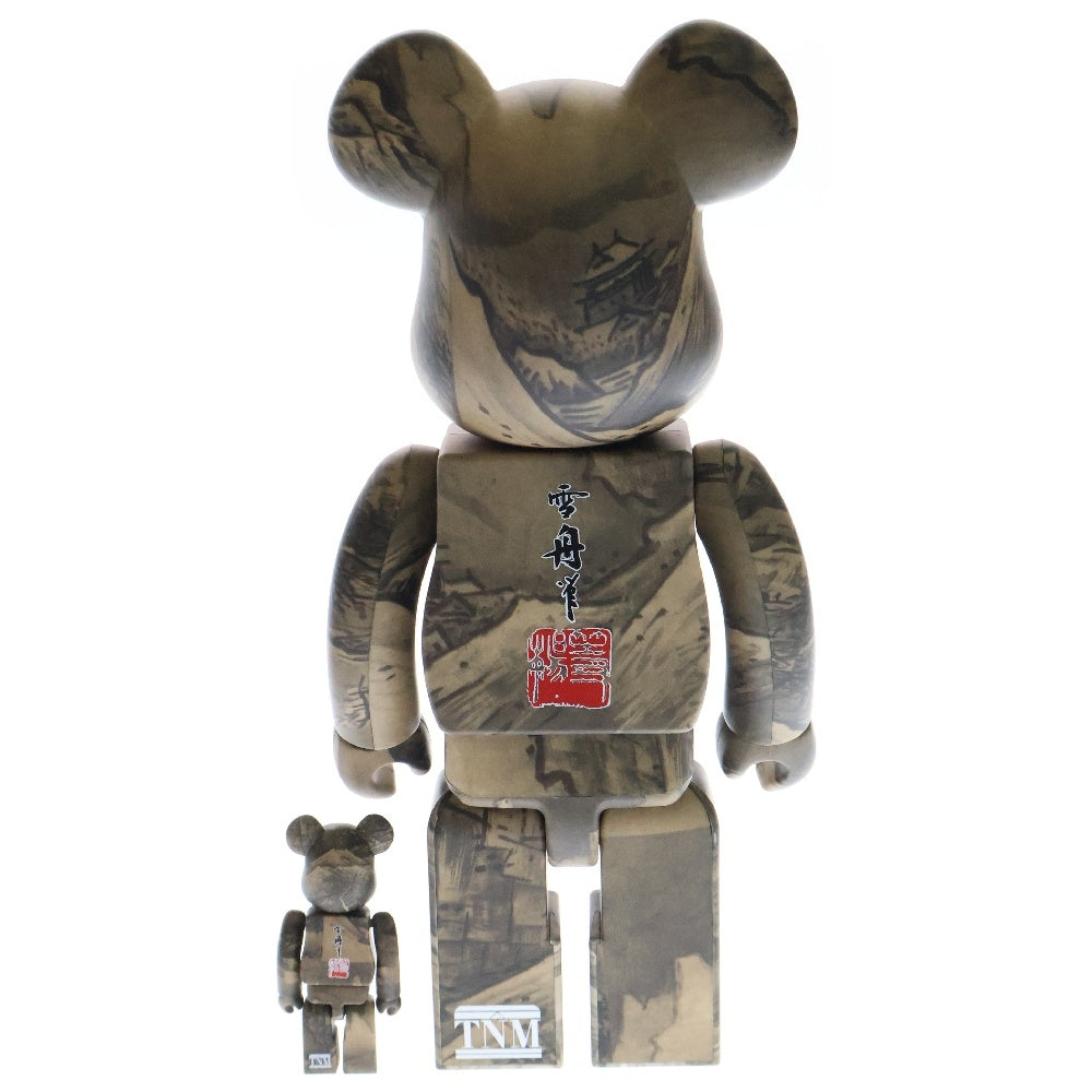 MEDICOM TOY(メディコムトイ) BE@RBRICK 雪舟 国宝 「秋冬山水図(冬景図)」100%&400% ベアブリック フィギュア 人形 ブラウン