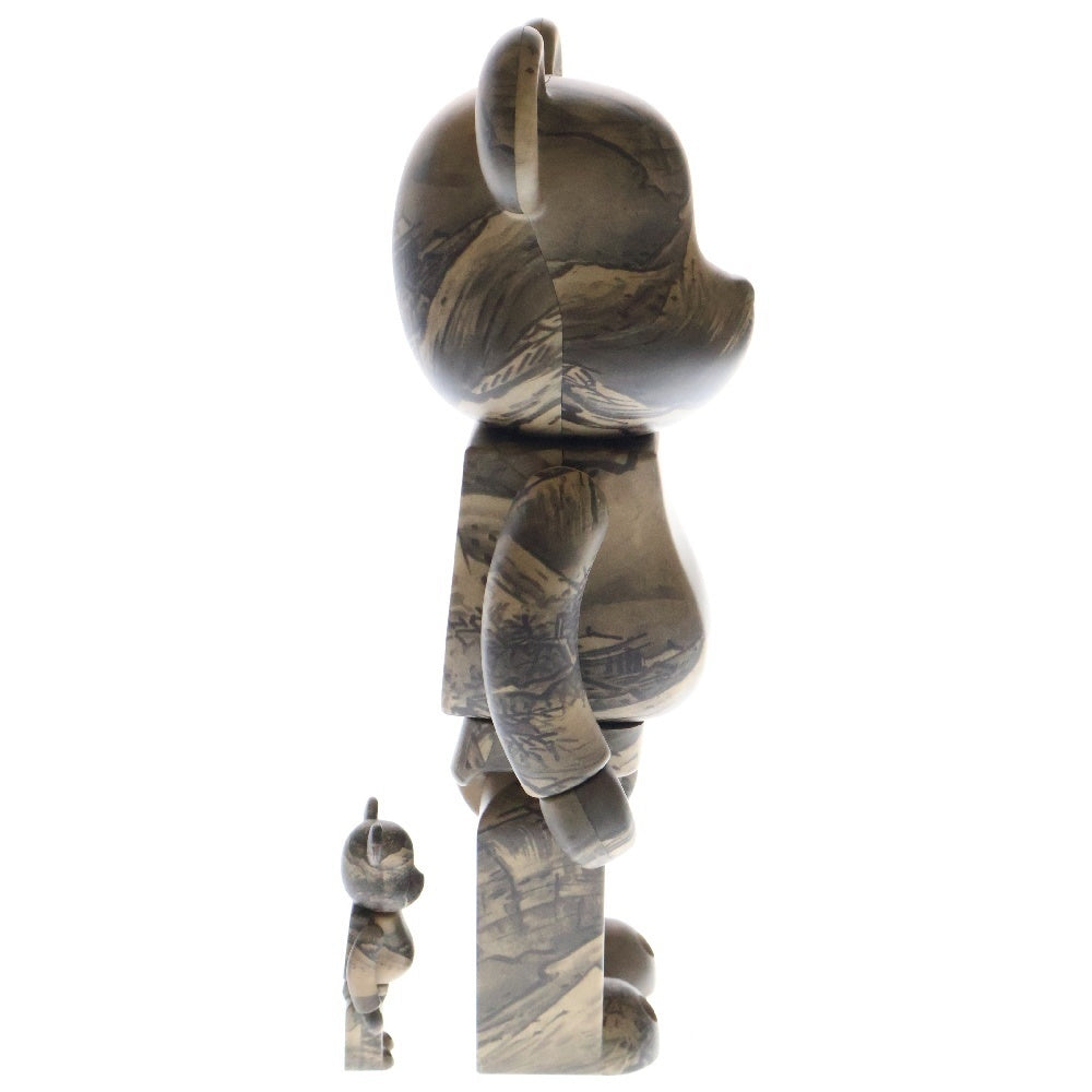 MEDICOM TOY(メディコムトイ) BE@RBRICK 雪舟 国宝 「秋冬山水図(冬景図)」100%&400% ベアブリック フィギュア 人形 ブラウン