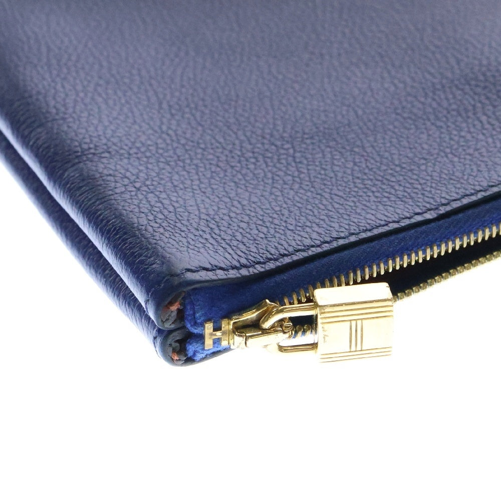 HERMES(エルメス) B刻印 アセットキット クラッチバッグ セカンドバッグ ブルー