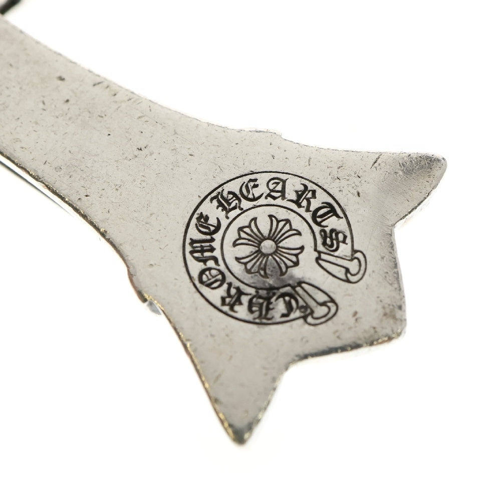 CHROME HEARTS(クロムハーツ) DBL CH CRS LRG ラージダブルCHクロス アフターPAVEダイヤ ペンダント シルバーネックレストップ シルバー