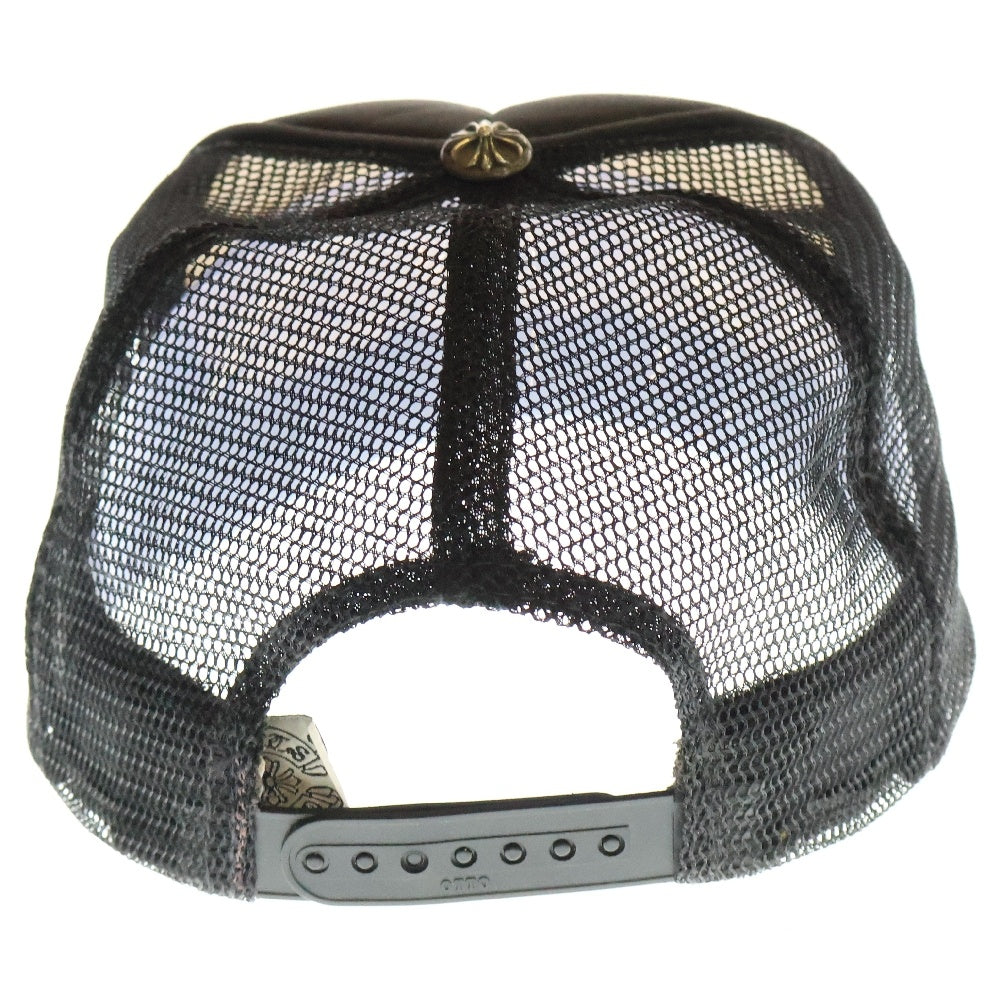 CHROME HEARTS(クロムハーツ) Cemetery Cross Patch Trucker Cap セメタリークロスパッチトラッカーキャップ ベースボールキャップ クロスボール 帽子 ブラック