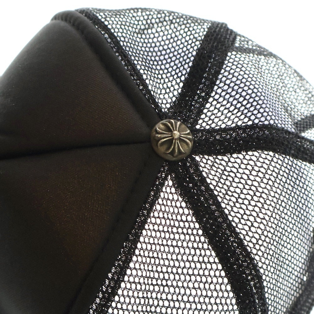CHROME HEARTS(クロムハーツ) Cemetery Cross Patch Trucker Cap セメタリークロスパッチトラッカーキャップ ベースボールキャップ クロスボール 帽子 ブラック