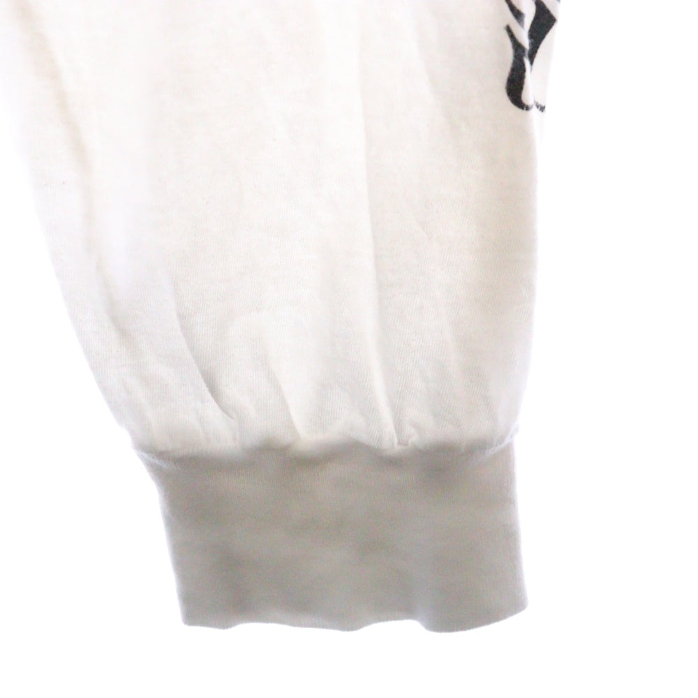 CHROME HEARTS(クロムハーツ) L/S Tee アームロゴ プリント長袖Tシャツ カットソー ホワイト