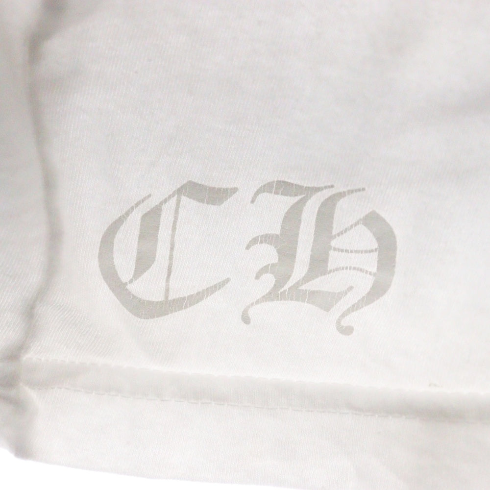CHROME HEARTS(クロムハーツ) L/S Tee アームロゴ プリント長袖Tシャツ カットソー ホワイト