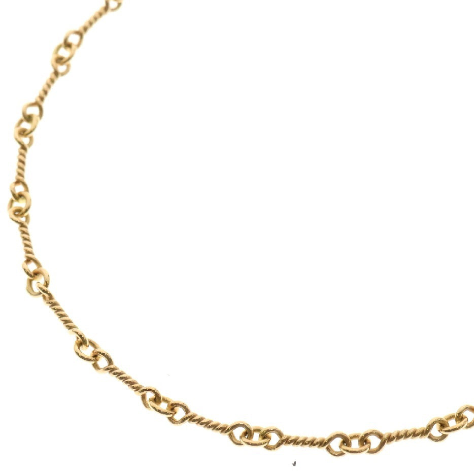 CHROME HEARTS(クロムハーツ) 22K NECKCHAIN T20 ツイストチェーンネックレス 20inch ゴールド BCA015