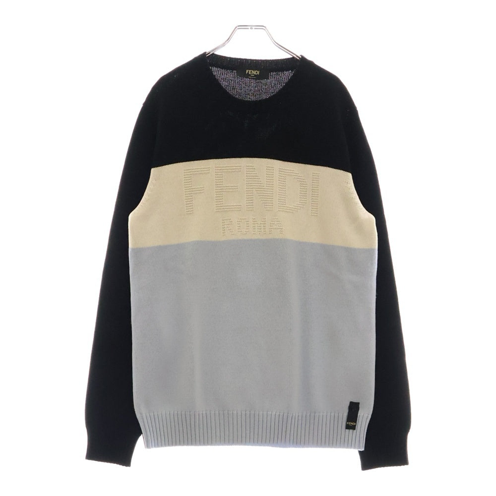 FENDI(フェンディ) フロントロゴ ニット 長袖セーター マルチカラー FZY466 AI2G