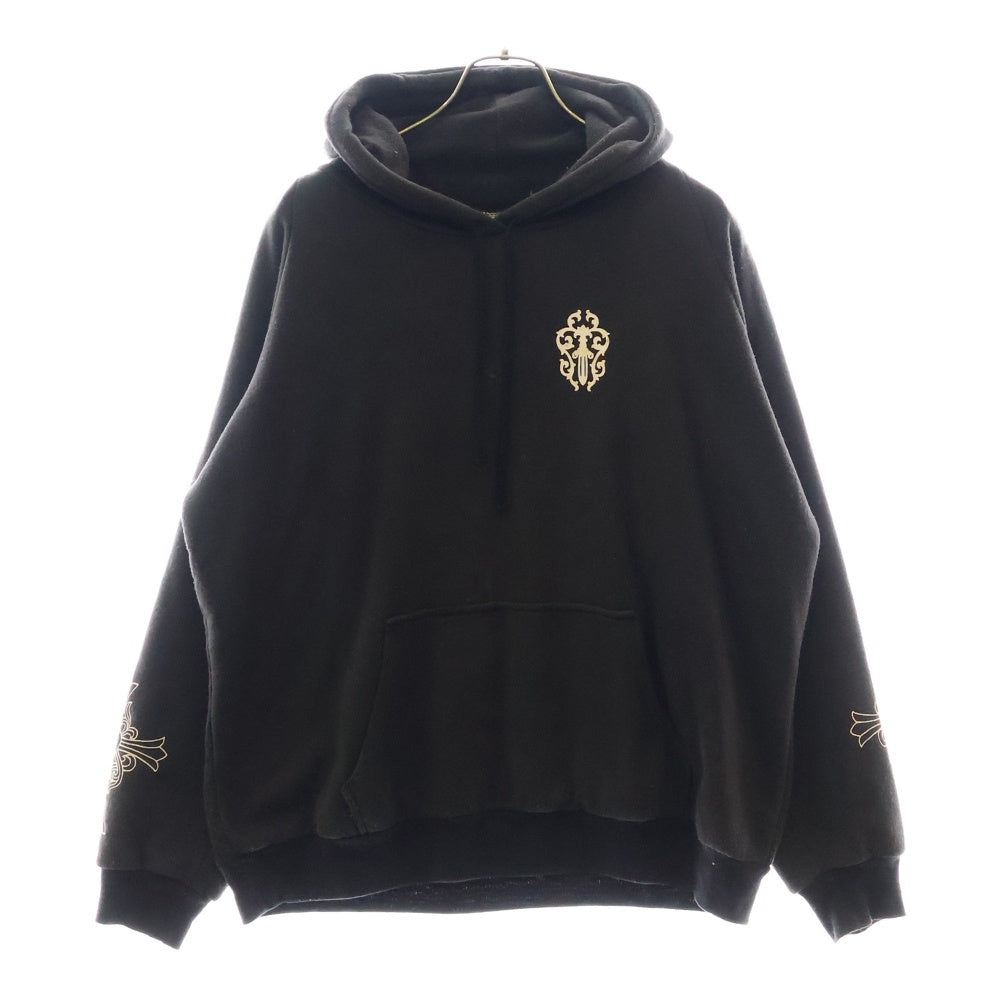 CHROME HEARTS(クロムハーツ) OLD FUCK YOU SWTSHRT HD オールド ファックユー ヴァインダガープリント 裏地サーマル スウェット プルオーバーパーカー ブラック