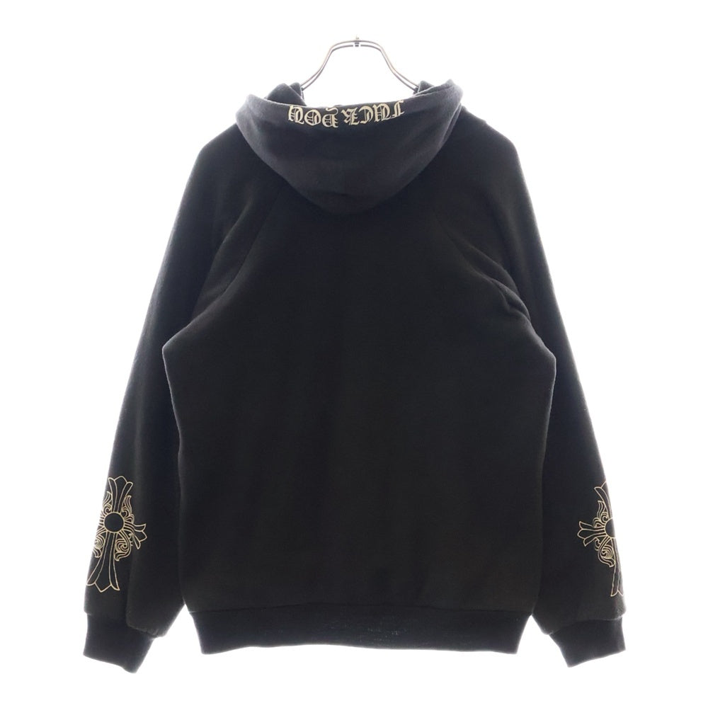 CHROME HEARTS(クロムハーツ) OLD FUCK YOU SWTSHRT HD オールド ファックユー ヴァインダガープリント 裏地サーマル スウェット プルオーバーパーカー ブラック