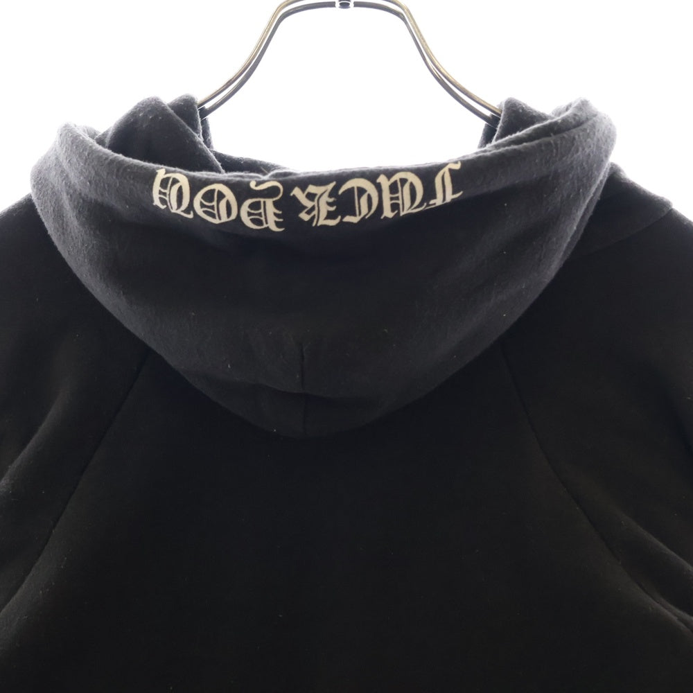 CHROME HEARTS(クロムハーツ) OLD FUCK YOU SWTSHRT HD オールド ファックユー ヴァインダガープリント 裏地サーマル スウェット プルオーバーパーカー ブラック