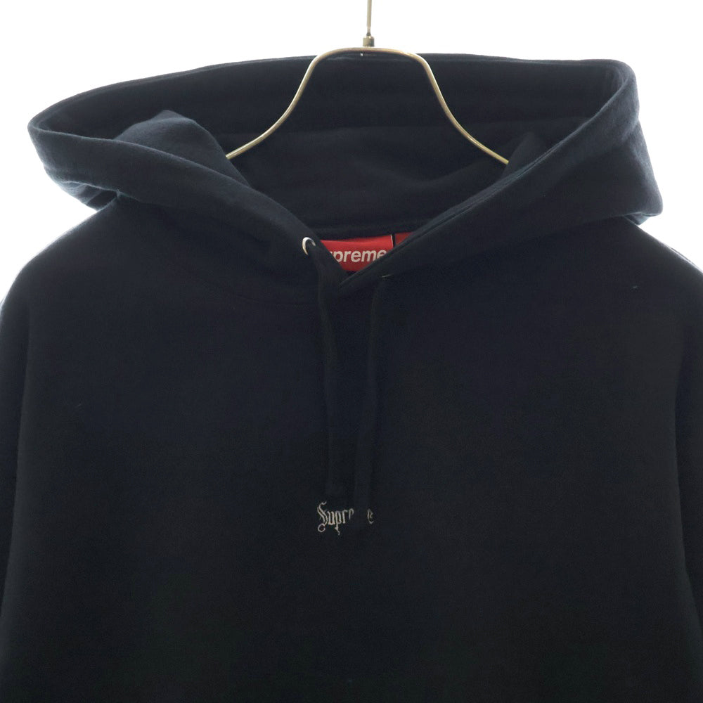 SUPREME(シュプリーム) 24AW Micro Logo Hooded Sweatshirt マイクロロゴ フーデッドスウェットシャツ プルオーバーパーカー ブラック