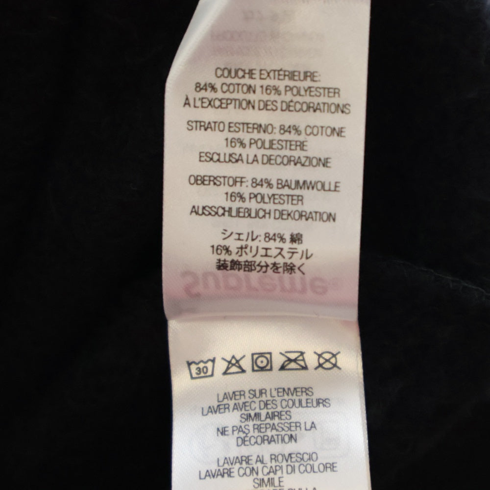 SUPREME(シュプリーム) 24AW Micro Logo Hooded Sweatshirt マイクロロゴ フーデッドスウェットシャツ プルオーバーパーカー ブラック