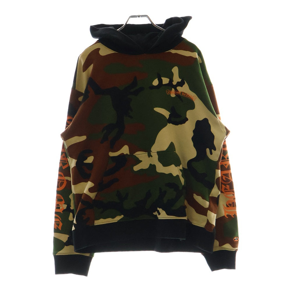 CHROME HEARTS(クロムハーツ) 22SS×MATTY BOY PPO CAUTION HD PLVR マッティボーイ カモフラ総柄 チョンパープリントスウェットプルオーバーパーカー カーキ