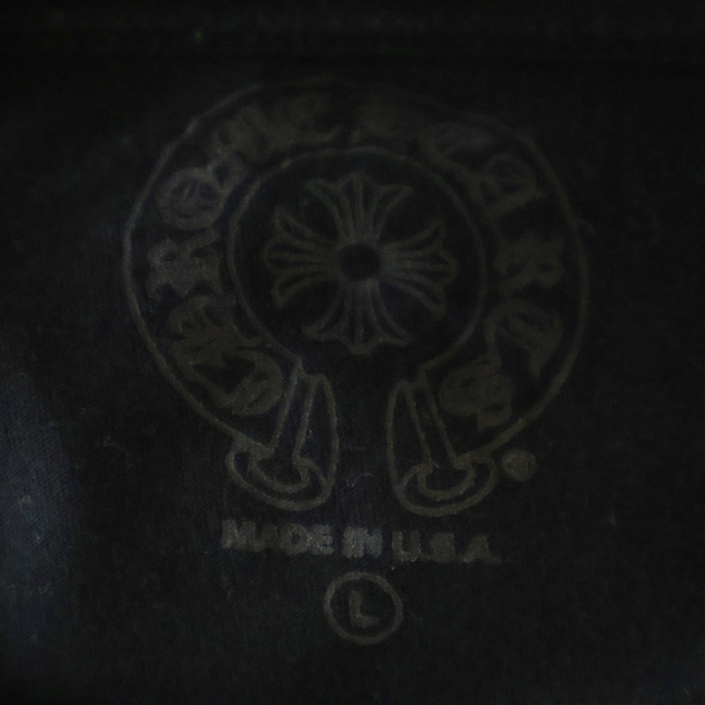 CHROME HEARTS(クロムハーツ) Old English Neck Logo L/S Tee オールドイングリッシュ ネックロゴ ロングスリーブTシャツ 長袖カットソー ロンT ブラック/イエロー