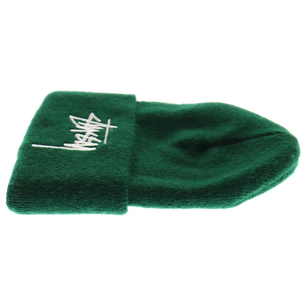 STUSSY(ステューシー) BIG STOCK CUFF ビッグ ストック カフ ロゴビーニー ニット帽 グリーン