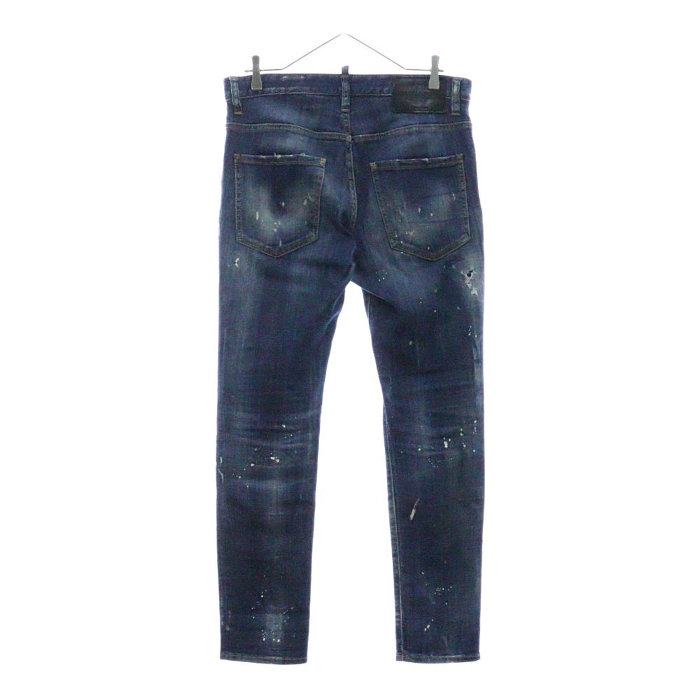 DSQUARED2(ディースクエアード) 19AW SKATER JEAN スケータージーン ダメージペイント デニムパンツ ジーンズ インディゴ S71LB0635 S30342