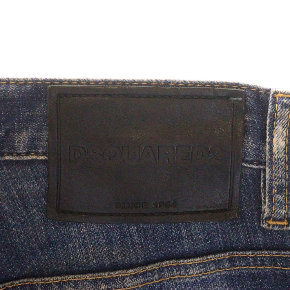 DSQUARED2(ディースクエアード) 19AW SKATER JEAN スケータージーン ダメージペイント デニムパンツ ジーンズ インディゴ S71LB0635 S30342