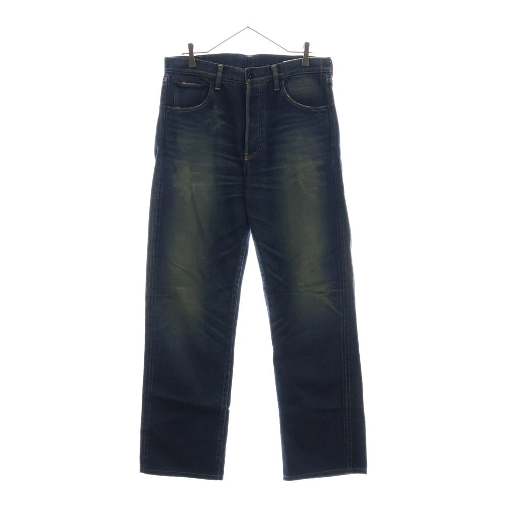 VISVIM(ヴィスヴィム) FLUXUS DENIM コットン ジップフライ ストレート デニムパンツ ジーンズ インディゴ
