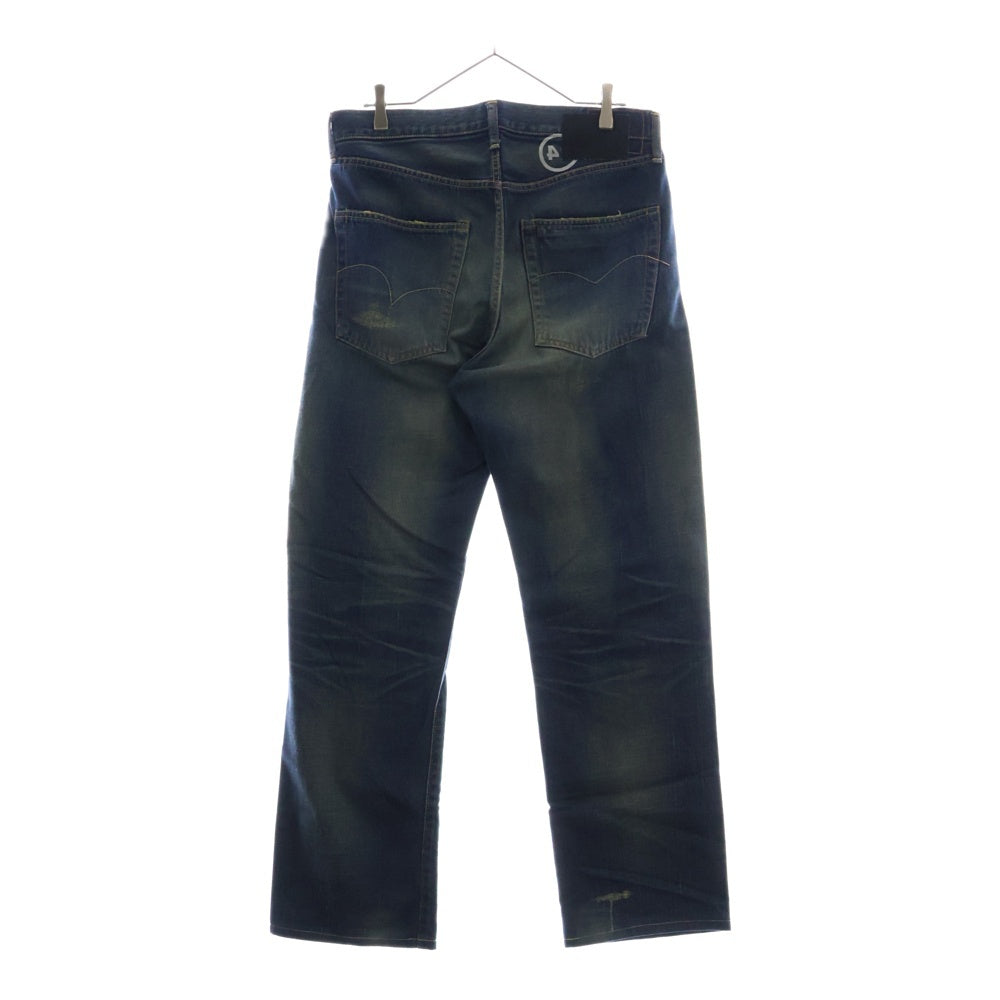 VISVIM(ヴィスヴィム) FLUXUS DENIM コットン ジップフライ ストレート デニムパンツ ジーンズ インディゴ