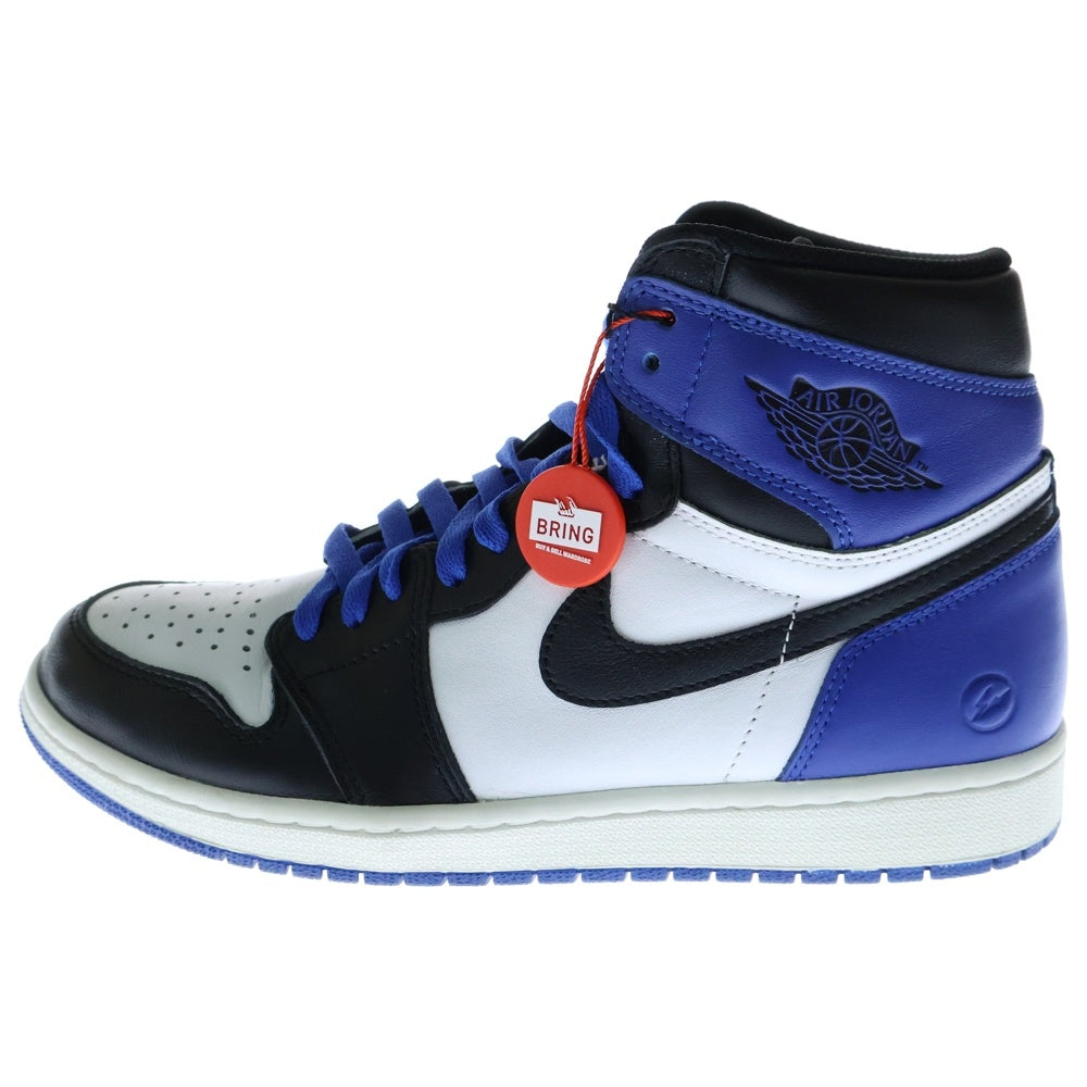 NIKE(ナイキ) ×fragment design RETRO HIGH OG フラグメントデザイン エアジョーダン1 レトロ ハイカットスニーカー ブラック/ブルー US10.5/28.5cm 716371-040
