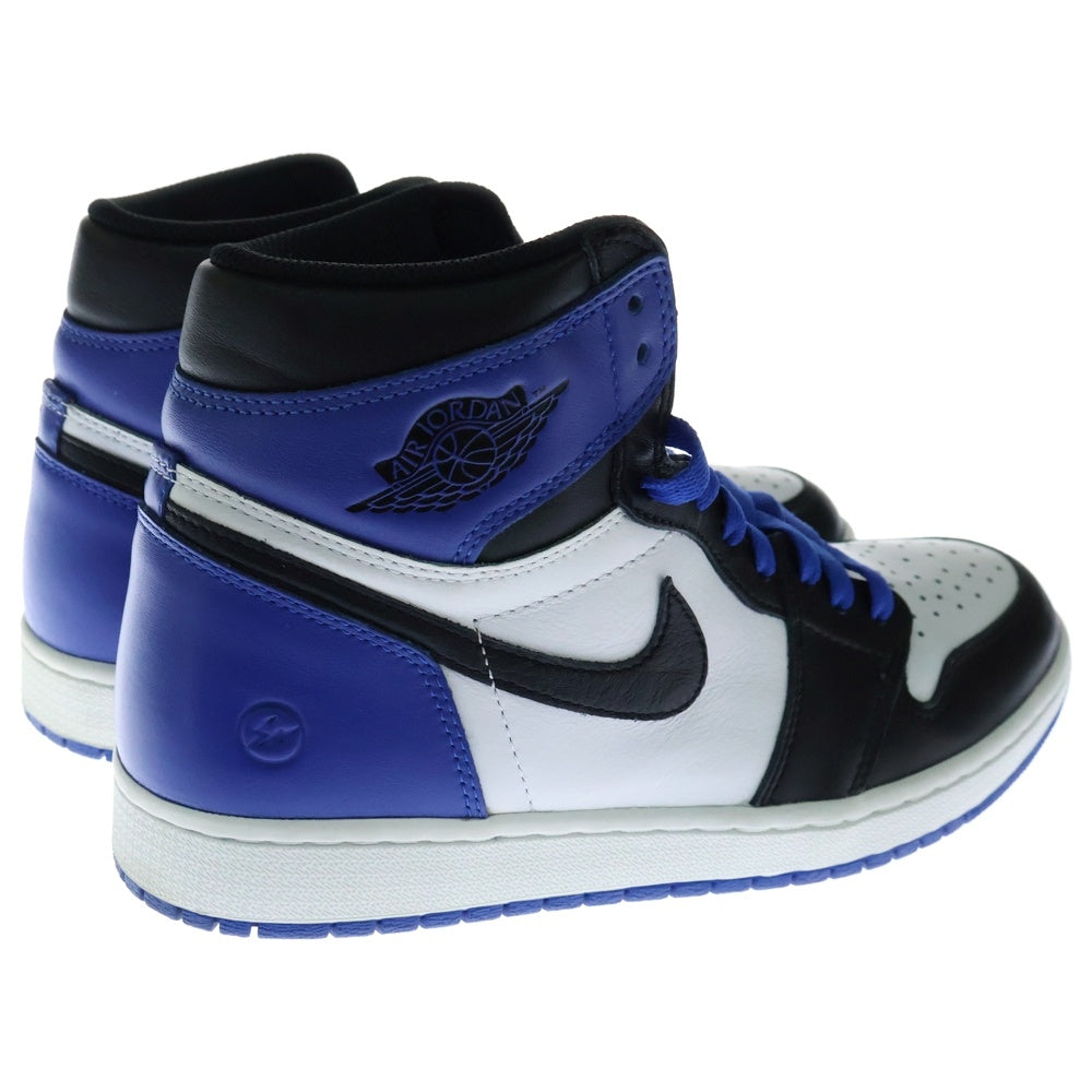NIKE(ナイキ) ×fragment design RETRO HIGH OG フラグメントデザイン エアジョーダン1 レトロ ハイカットスニーカー ブラック/ブルー US10.5/28.5cm 716371-040