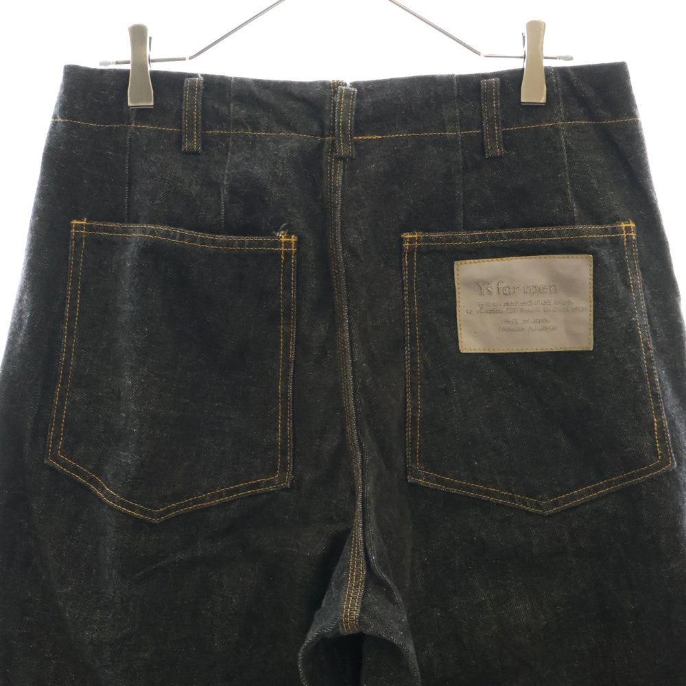 Y's for men(ワイズフォーメン) DENIM PANTS クラッシュ デニム パンツ ブラック MP-P07-041