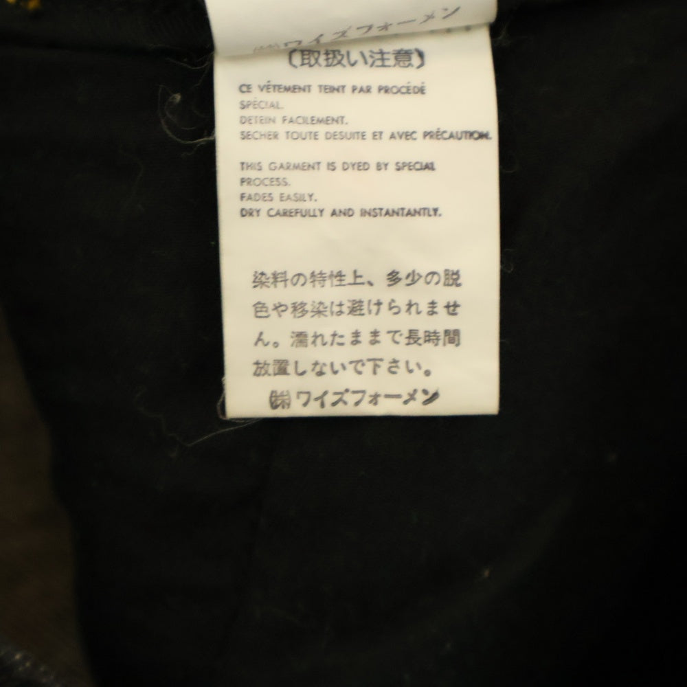 Y's for men(ワイズフォーメン) DENIM PANTS クラッシュ デニム パンツ ブラック MP-P07-041