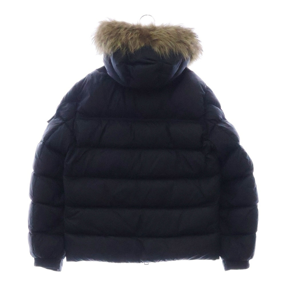 MONCLER(モンクレール) 19AW MARQUE GIUBBOTTO ファーフーディー ジップアップ ダウンジャケット ブラック E20914137825
