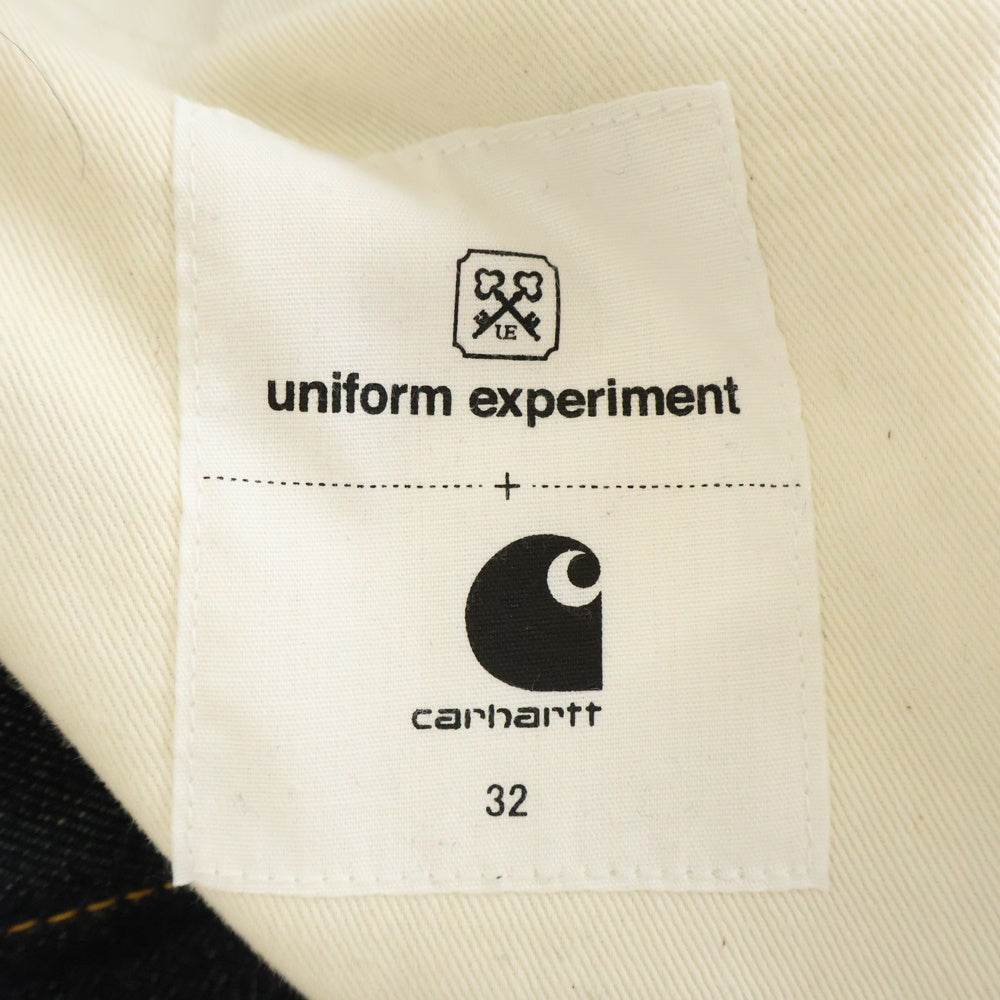 UNIFORM EXPERIMENT(ユニフォームエクスペリメント) ×Carhartt DENIM KLONDIKE RIGID PANT カーハート リジッドテーパードデニムパンツ インディゴ UE-123132