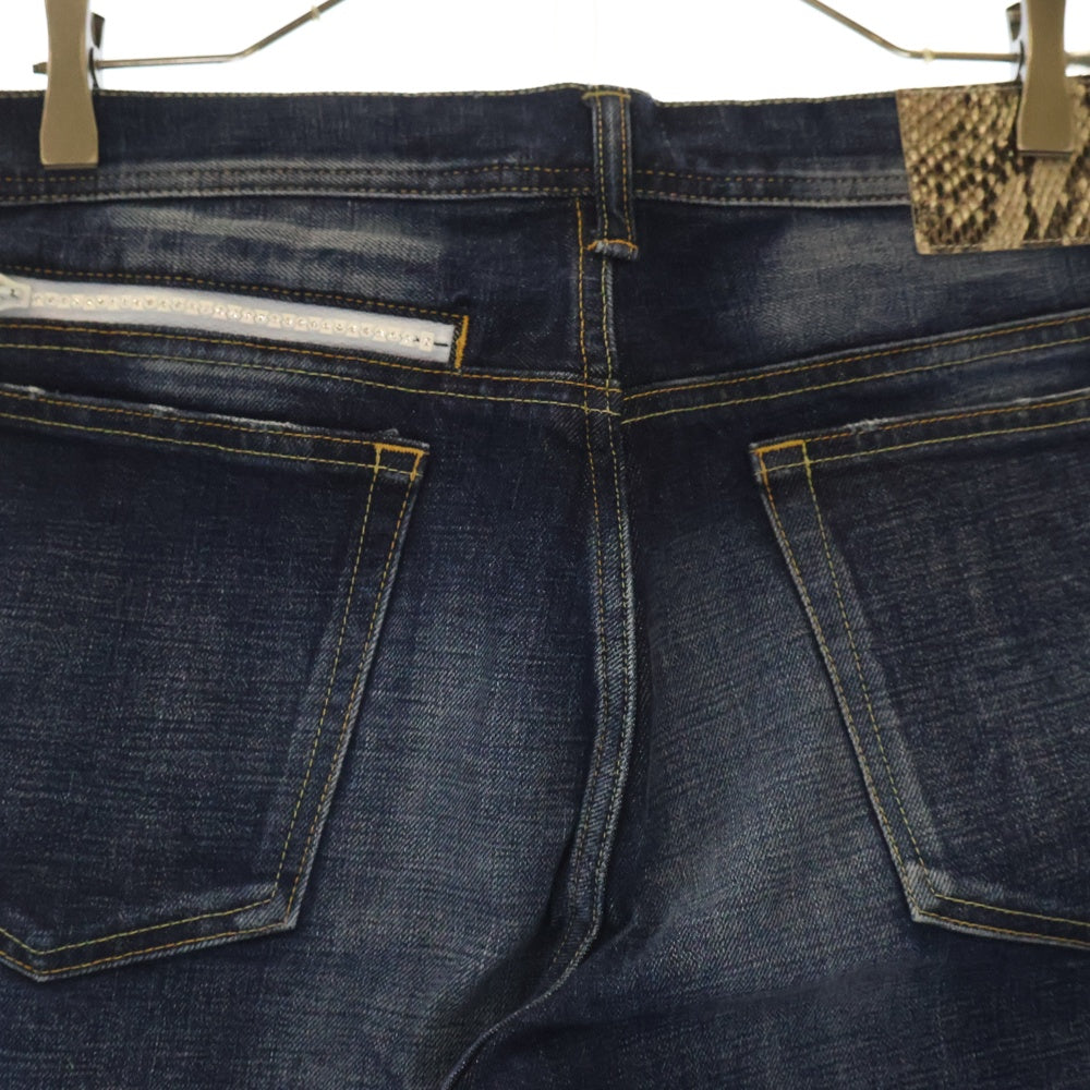 UNIFORM EXPERIMENT(ユニフォームエクスペリメント) FIVE STAR SLIM-FIT STRETCH DAMAGED DENIM PANT ストレッチ テーパードデニムパンツ インディゴ UE-150046