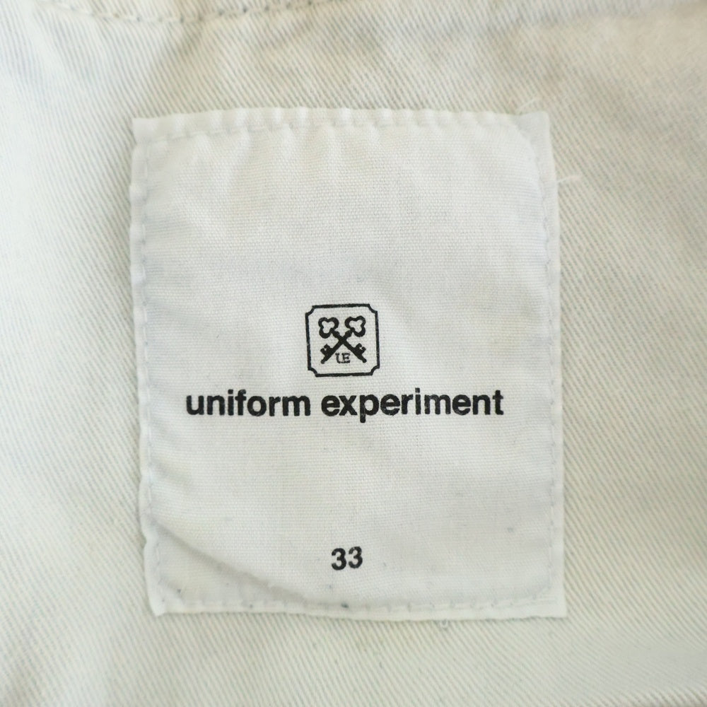 UNIFORM EXPERIMENT(ユニフォームエクスペリメント) FIVE STAR SLIM-FIT STRETCH DAMAGED DENIM PANT ストレッチ テーパードデニムパンツ インディゴ UE-150046