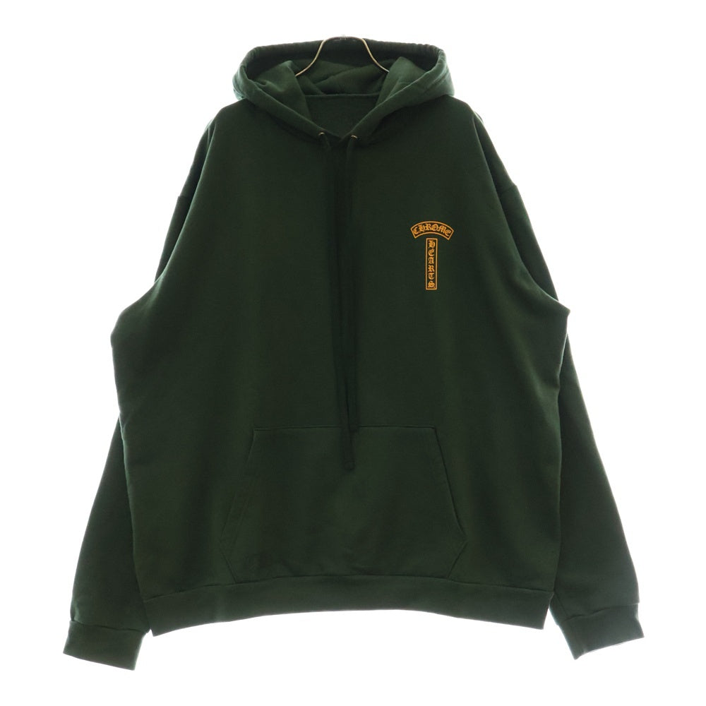 CHROME HEARTS(クロムハーツ) SWTSHRT PLV オンライン限定 バックアーチロゴ プルオーバーパーカー フーディー グリーン/イエロー