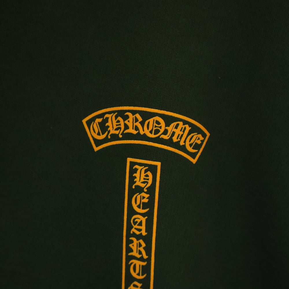 CHROME HEARTS(クロムハーツ) SWTSHRT PLV オンライン限定 バックアーチロゴ プルオーバーパーカー フーディー グリーン/イエロー