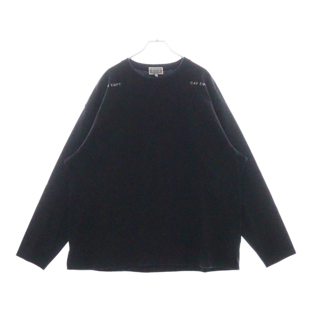 C.E(シーイー) ヘビーウェイト 両面刺繍デザイン ロングスリーブTシャツ 長袖カットソー ブラック