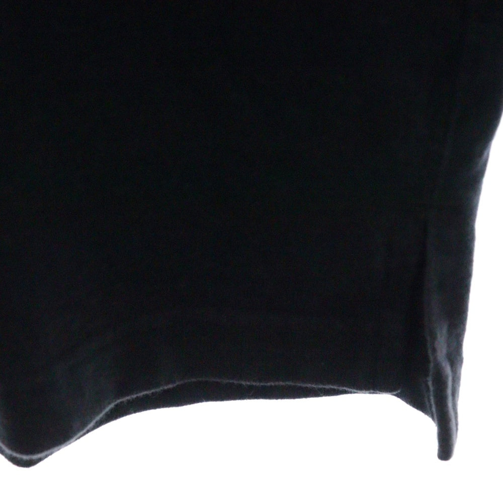 C.E(シーイー) ヘビーウェイト 両面刺繍デザイン ロングスリーブTシャツ 長袖カットソー ブラック