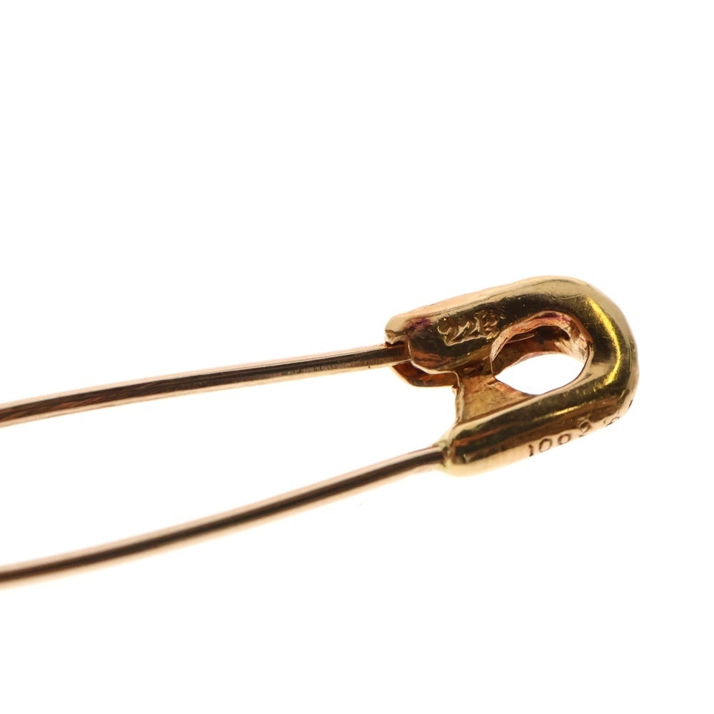 CHROME HEARTS(クロムハーツ) 22K SMALL SAFETY PIN S P DMND 22Kスモールセーフティピン アフターPAVEダイヤ ゴールドネックレストップ