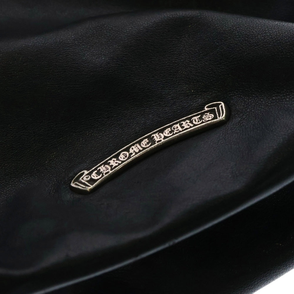 CHROME HEARTS(クロムハーツ) DRW STRNG SACK BSフレアドローストリングサックレザー巾着ハンドバッグ