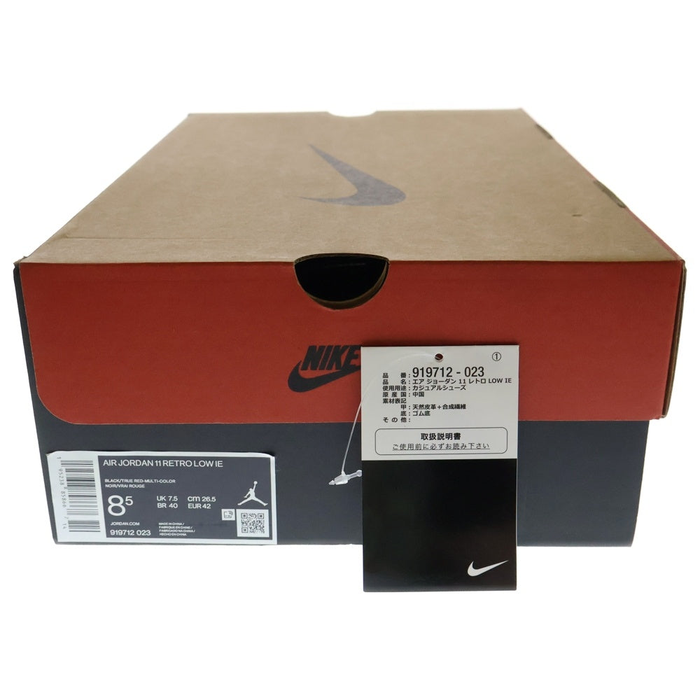 NIKE(ナイキ) AIR JORDAN 11 LOW IE BRED エアジョーダン11 ローカットスニーカー ブレッド ブラック/レッド US8.5/26.5cm 919712-023