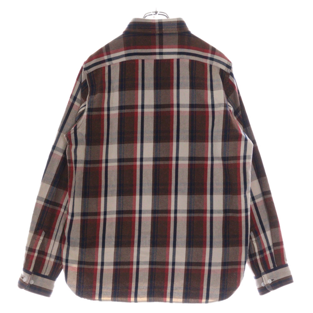 A BATHING APE(アベイシングエイプ) CHECK CPO ラブジェネチェック コットン 長袖シャツ ブラウン