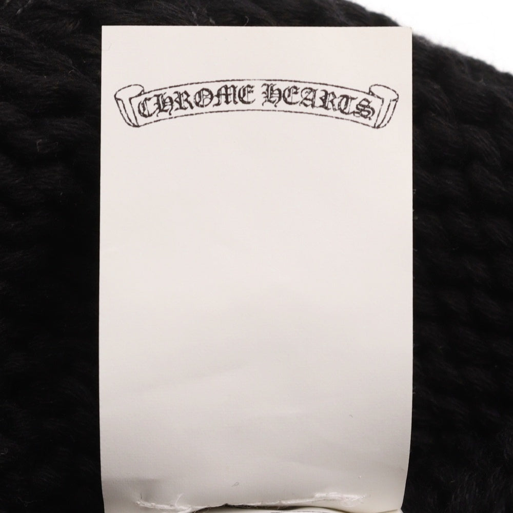 CHROME HEARTS(クロムハーツ) BEANIE CASH クロスパッチ カシミヤ ニットキャップ ビーニー 帽子 ブラック