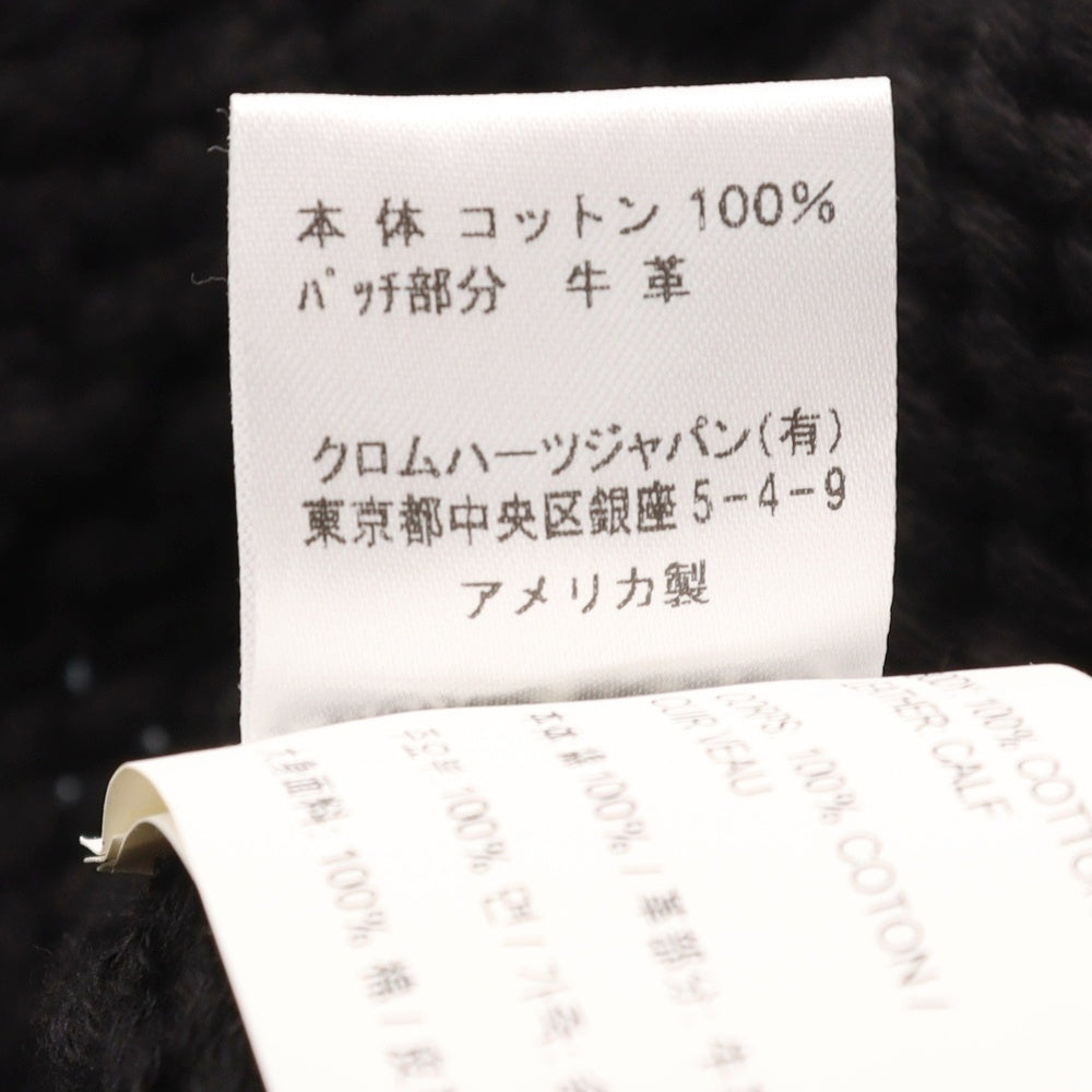 CHROME HEARTS(クロムハーツ) BEANIE CASH クロスパッチ カシミヤ ニットキャップ ビーニー 帽子 ブラック
