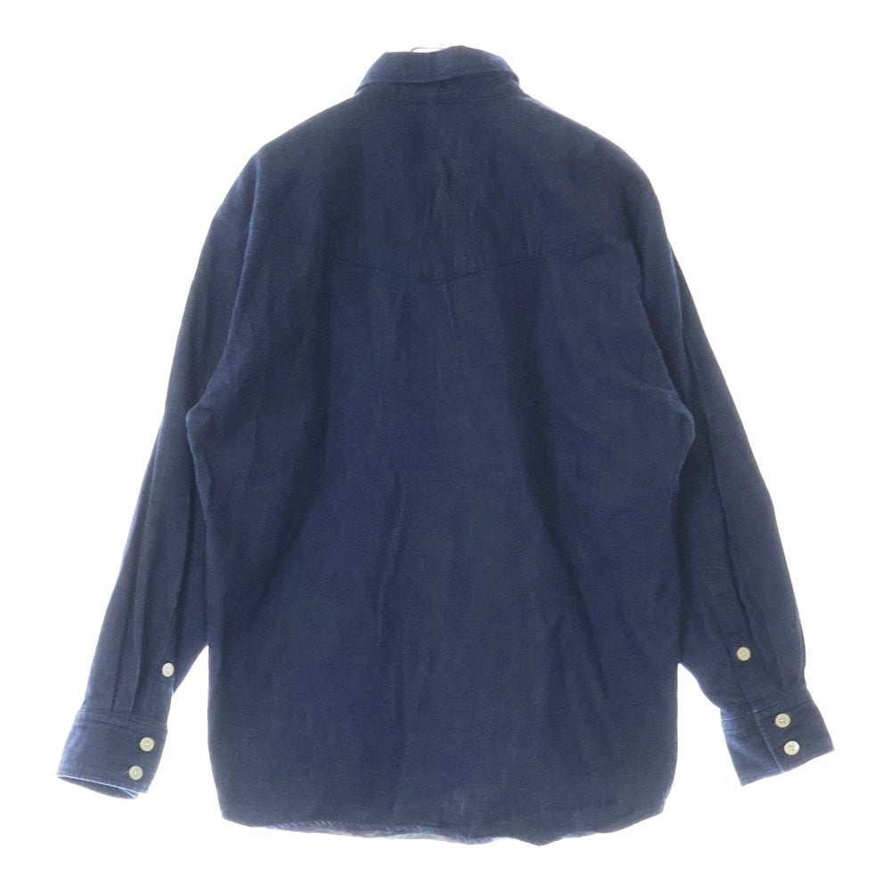 WTAPS(ダブルタップス) 24AW COTTON.CHAMBRAY マルチポケット コットン 長袖シャツ インディゴ 242WVDT-SHM02