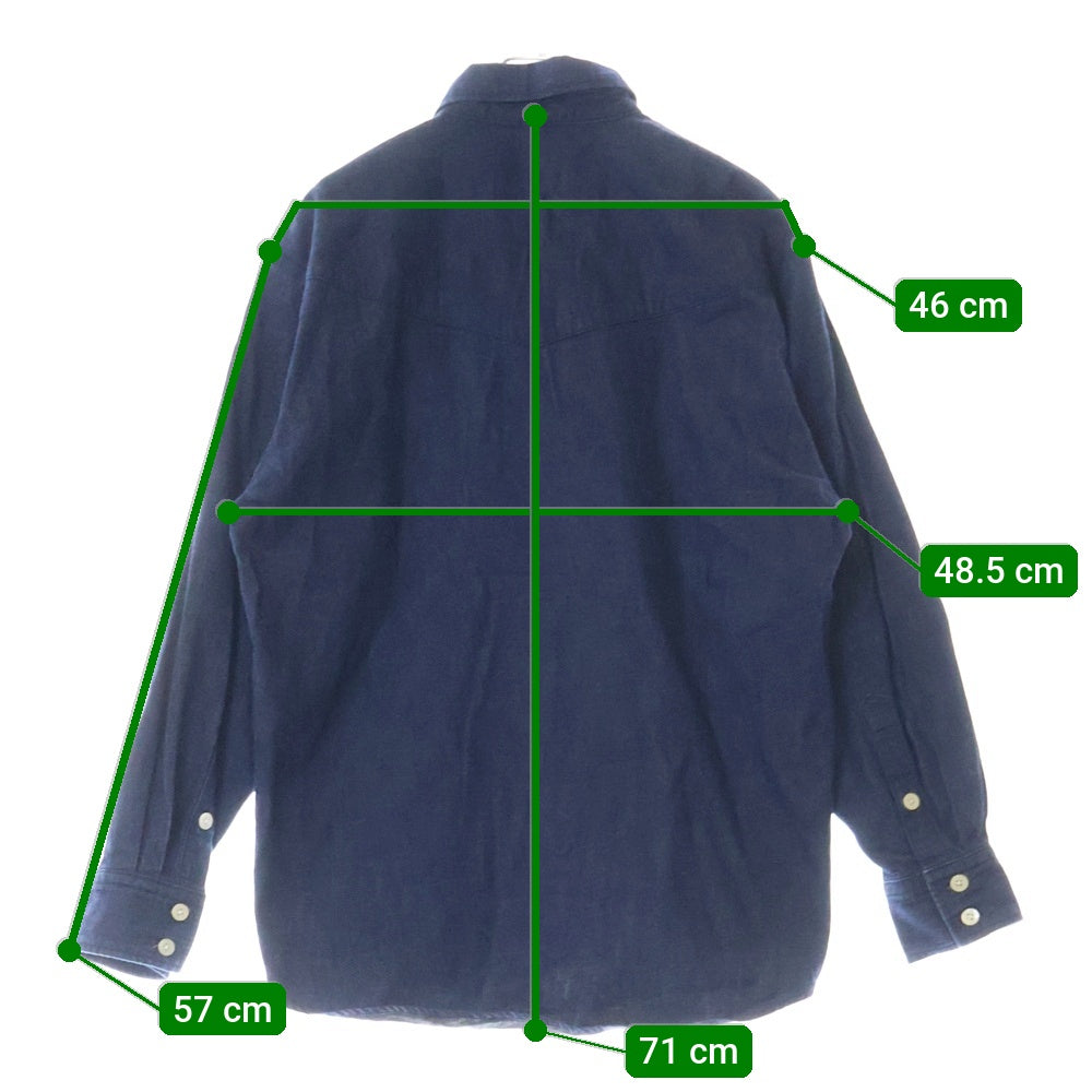 WTAPS(ダブルタップス) 24AW COTTON.CHAMBRAY マルチポケット コットン 長袖シャツ インディゴ 242WVDT-SHM02