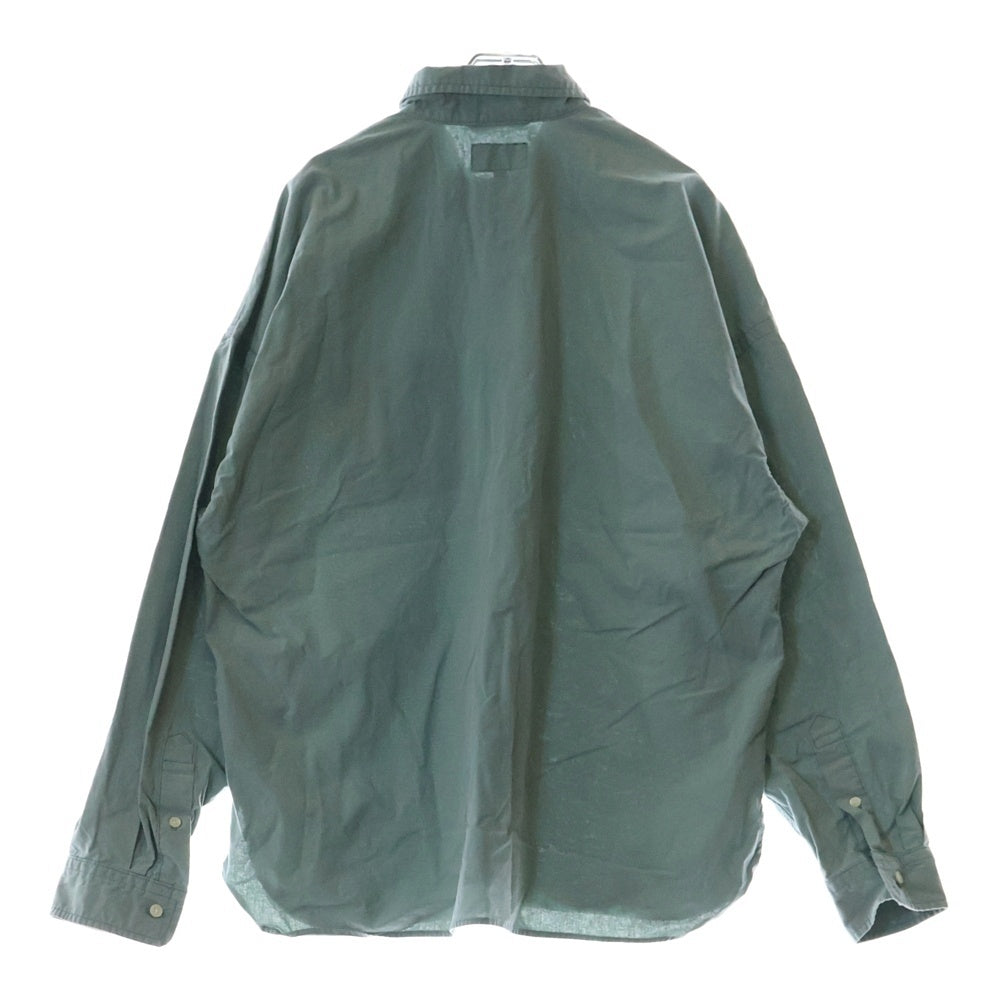 DESCENDANT(ディセンダント) KEYS LS SHIRT ピグメントダイ加工 長袖シャツ グリーン